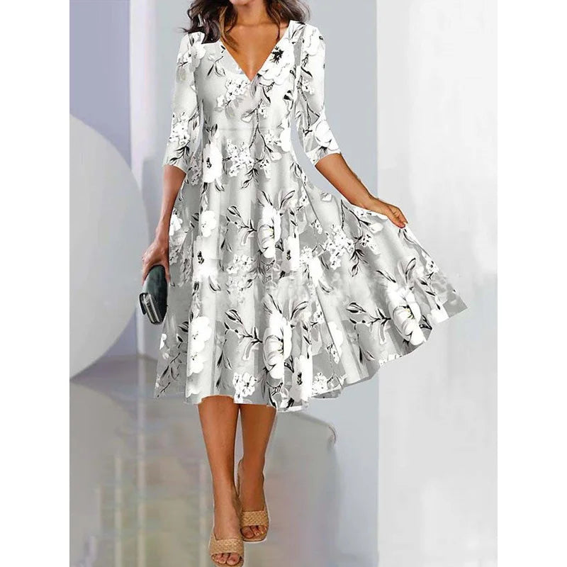 Rochie Casual Elegantă cu Imprimeu