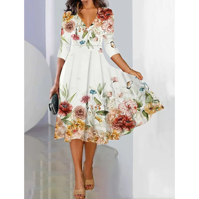 Rochie Casual Elegantă cu Imprimeu