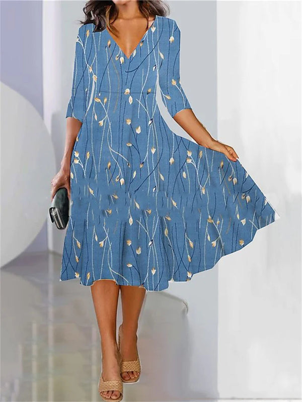 Rochie Casual Elegantă cu Imprimeu