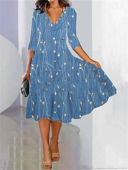 Rochie Casual Elegantă cu Imprimeu